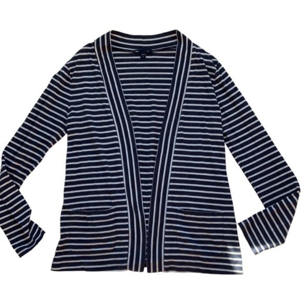 GAP woman’s navy and white striped cardigan S